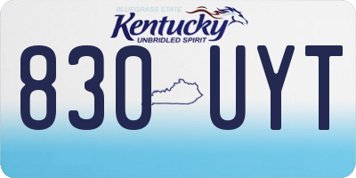 KY license plate 830UYT