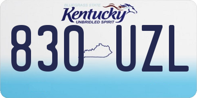 KY license plate 830UZL