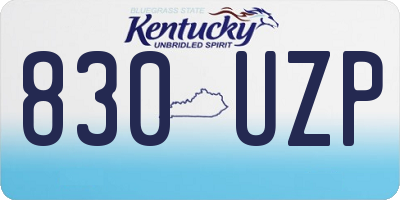 KY license plate 830UZP
