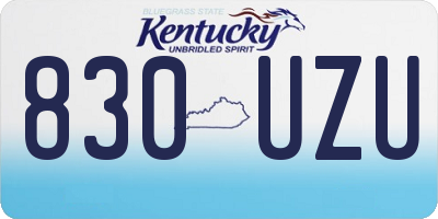 KY license plate 830UZU