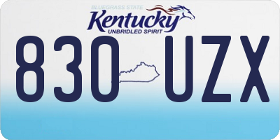 KY license plate 830UZX
