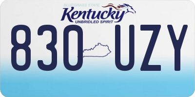 KY license plate 830UZY