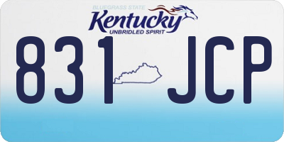 KY license plate 831JCP