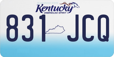 KY license plate 831JCQ