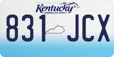 KY license plate 831JCX