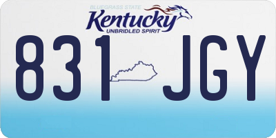 KY license plate 831JGY