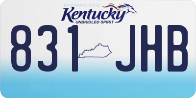 KY license plate 831JHB
