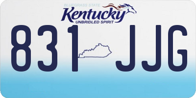 KY license plate 831JJG