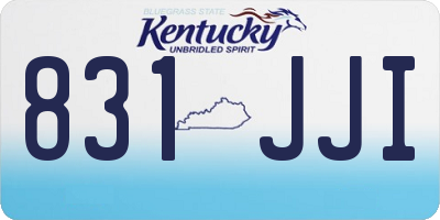 KY license plate 831JJI