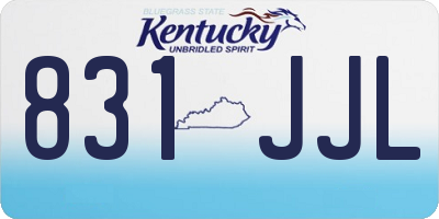 KY license plate 831JJL
