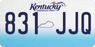 KY license plate 831JJQ