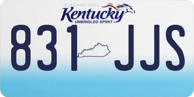 KY license plate 831JJS