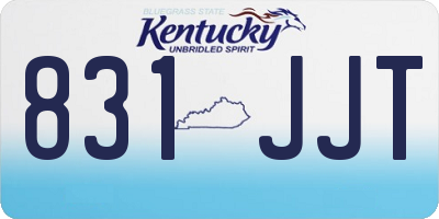 KY license plate 831JJT