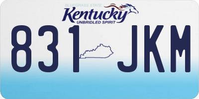 KY license plate 831JKM