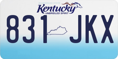 KY license plate 831JKX