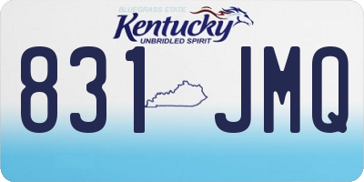 KY license plate 831JMQ