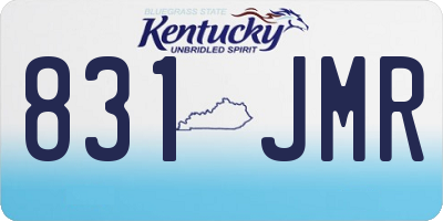 KY license plate 831JMR