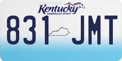 KY license plate 831JMT