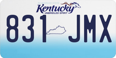 KY license plate 831JMX