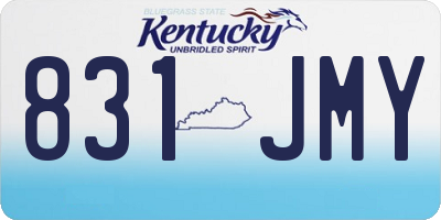 KY license plate 831JMY