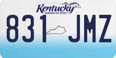 KY license plate 831JMZ