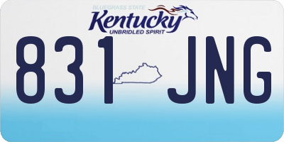 KY license plate 831JNG
