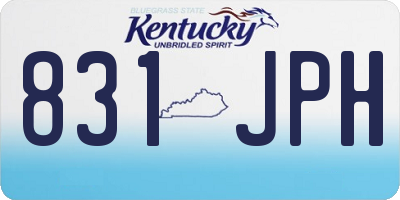 KY license plate 831JPH