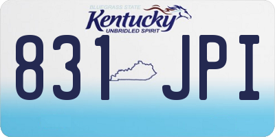KY license plate 831JPI