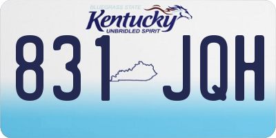 KY license plate 831JQH