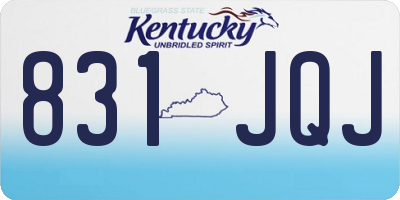 KY license plate 831JQJ