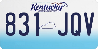 KY license plate 831JQV