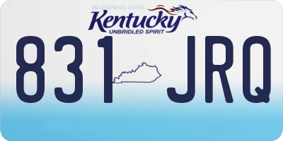 KY license plate 831JRQ