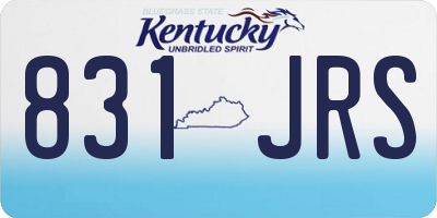 KY license plate 831JRS