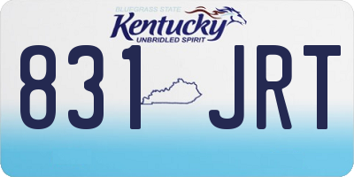 KY license plate 831JRT