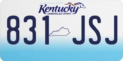 KY license plate 831JSJ