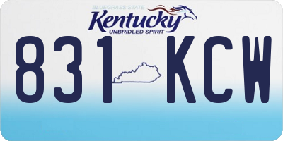 KY license plate 831KCW