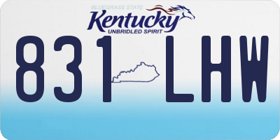 KY license plate 831LHW