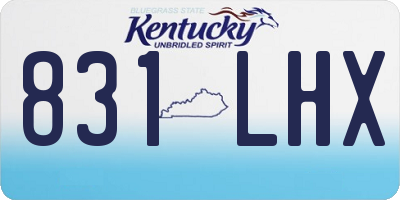 KY license plate 831LHX