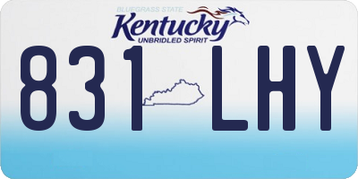 KY license plate 831LHY
