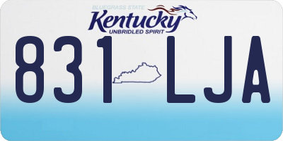 KY license plate 831LJA