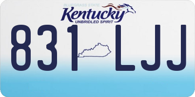 KY license plate 831LJJ