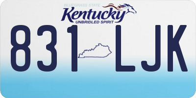 KY license plate 831LJK