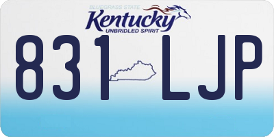KY license plate 831LJP