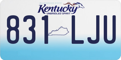 KY license plate 831LJU