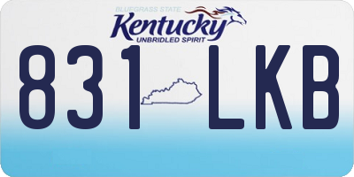 KY license plate 831LKB