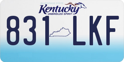 KY license plate 831LKF