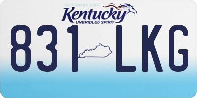 KY license plate 831LKG