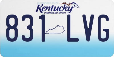 KY license plate 831LVG