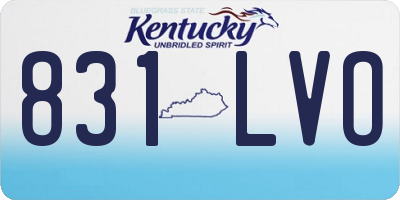 KY license plate 831LVO