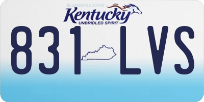 KY license plate 831LVS